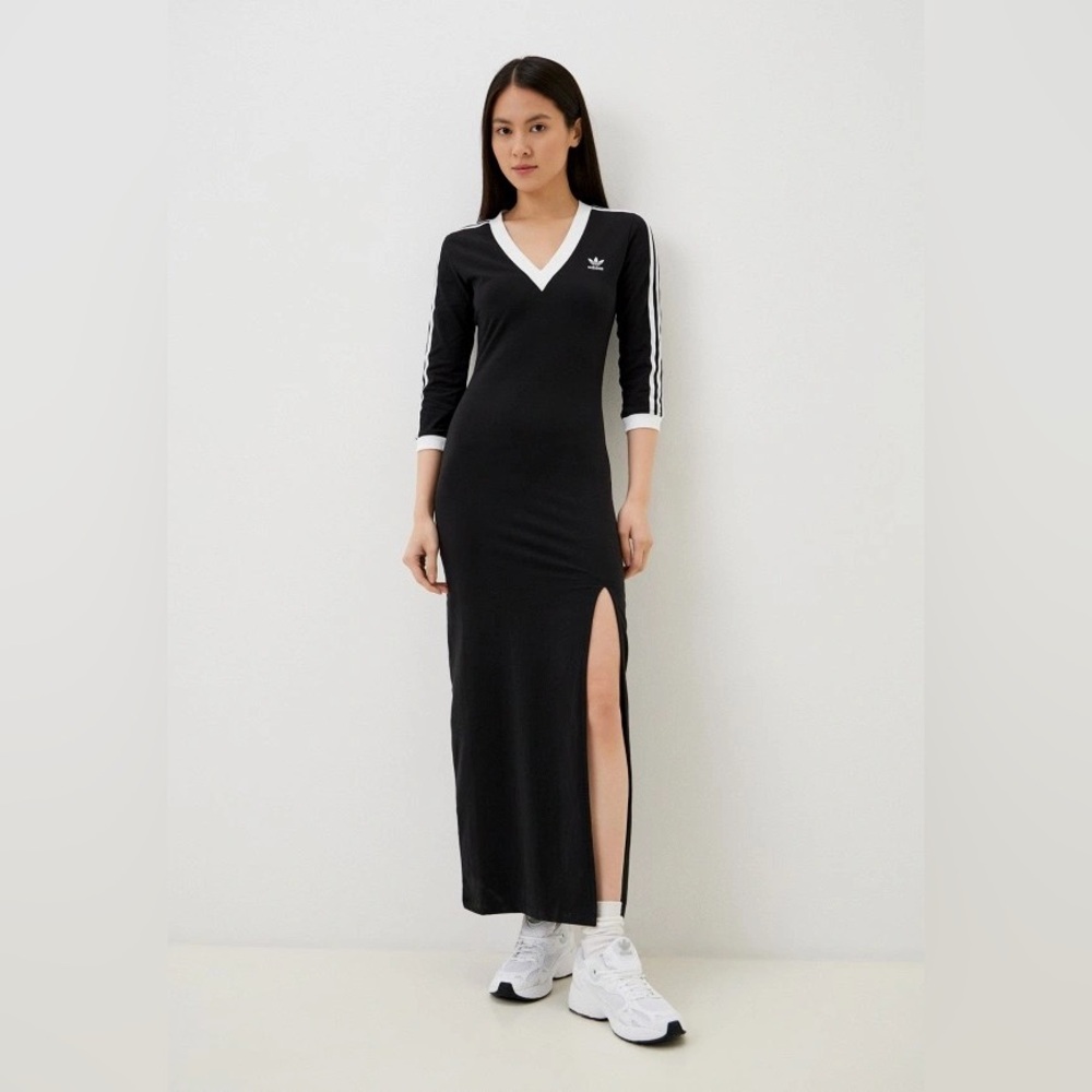 NWT ADIDAS ADICOLOR CLASSICS 3-STRIPES MAXI DRESS 
SPORTY